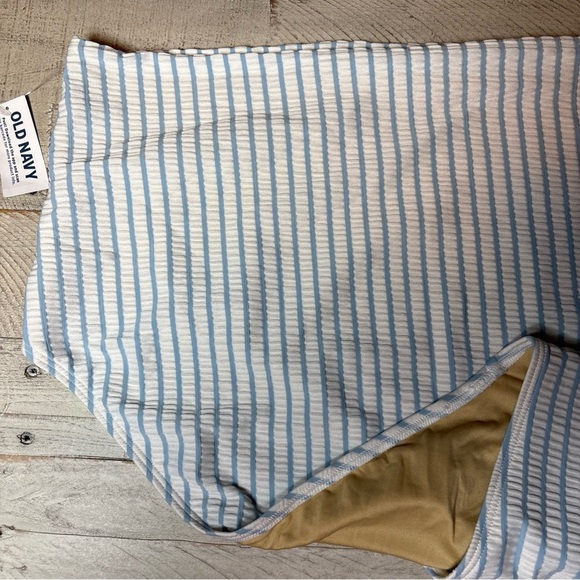 Old Navy Women's Size 4X Striped Bikini Top Adjustable Straps Blue/White NWT! - Picture 12 of 16